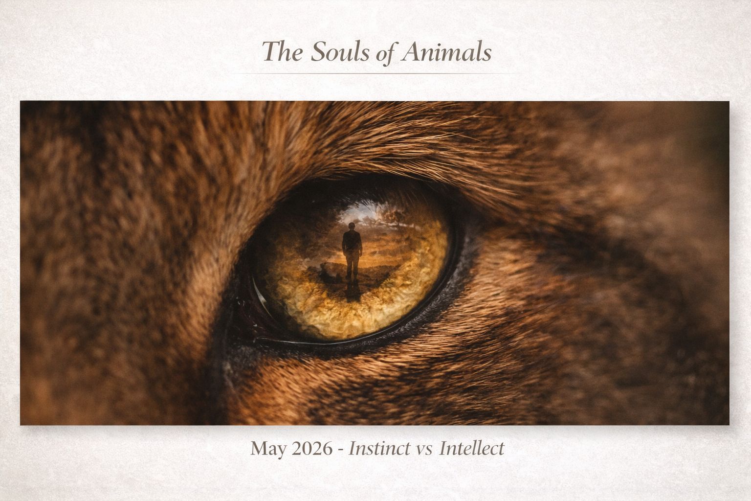 Instinct reflected in a cat’s eye