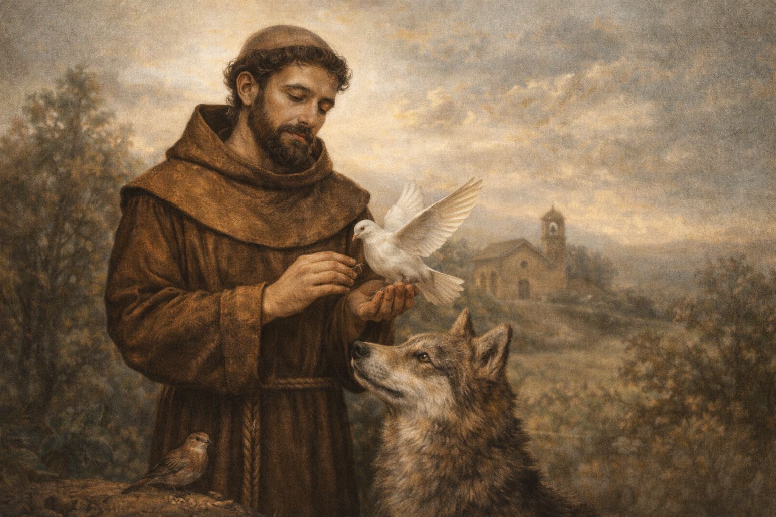 Oct 2026 – St. Francis with dove and wolf